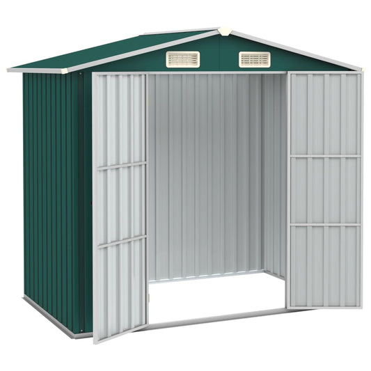 Capanno da Giardino Verde 205x129x183 cm in Acciaio Zincato - homemem39