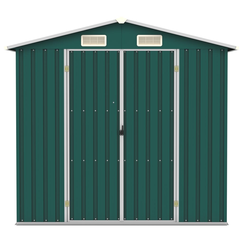 Capanno da Giardino Verde 205x129x183 cm in Acciaio Zincato - homemem39