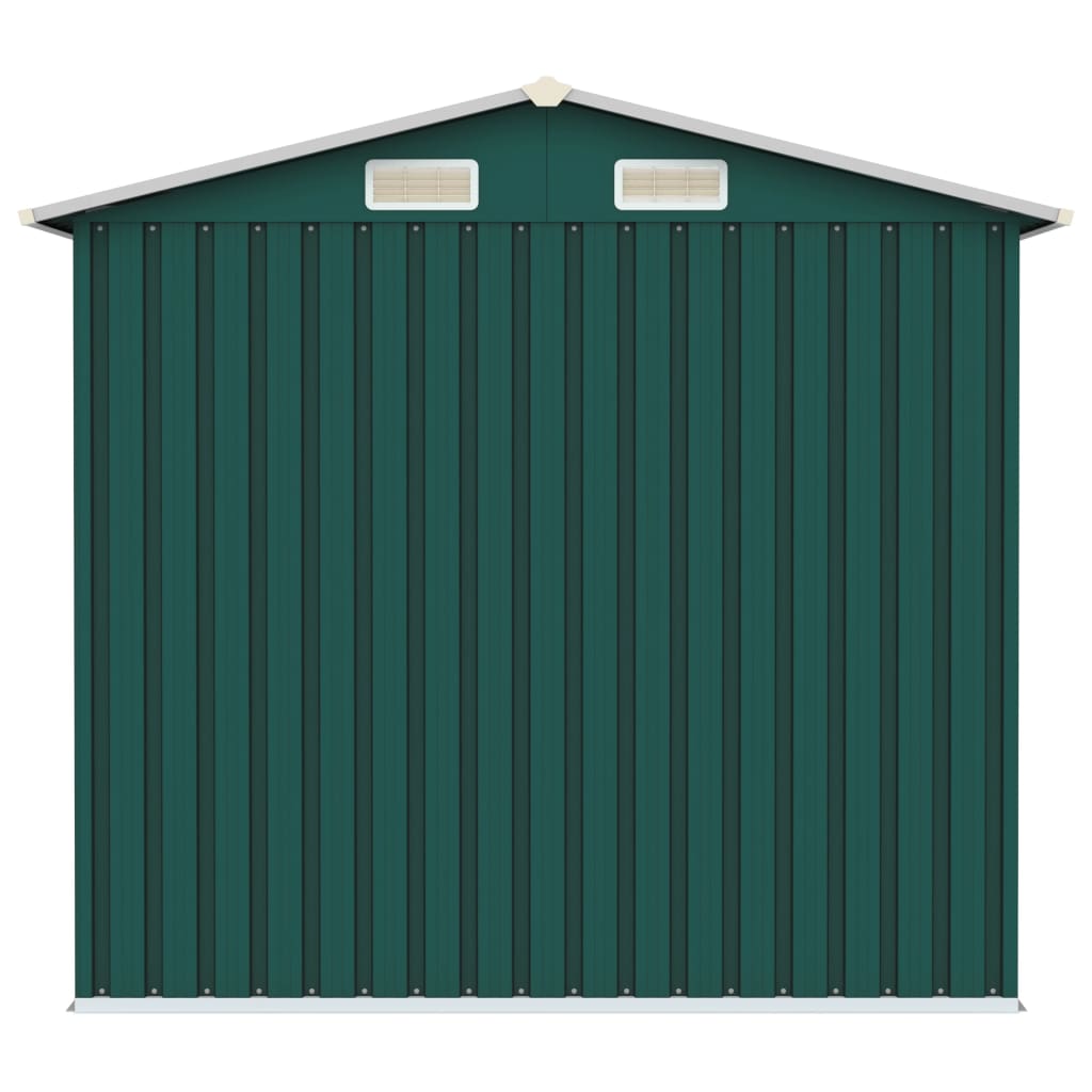 Capanno da Giardino Verde 205x129x183 cm in Acciaio Zincato - homemem39