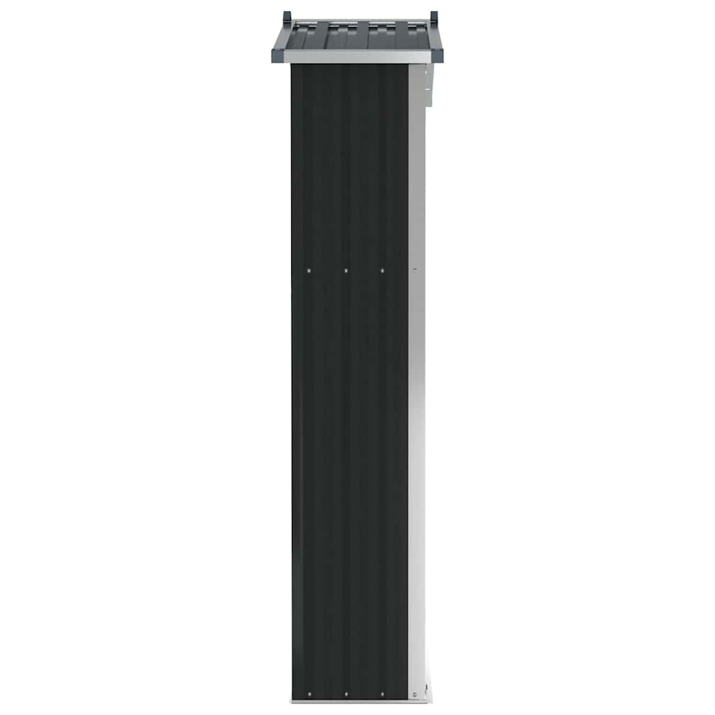 Capanno da Giardino Antracite 116x45x175cm in Acciaio Zincato - homemem39