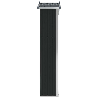 Capanno da Giardino Antracite 116x45x175cm in Acciaio Zincato - homemem39