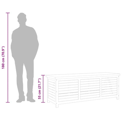 Cassapanca da Giardino 150x50x55 cm in Massello di Eucalipto