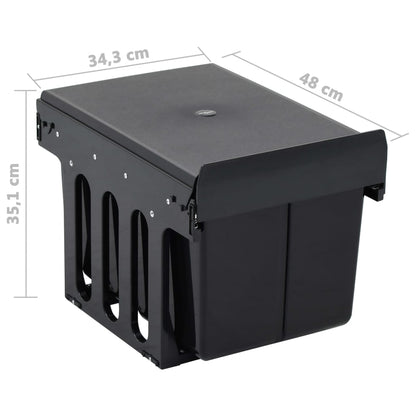Cestino Estraibile per Mobile Cucina Chiusura Ammortizzata 36L | homemem39