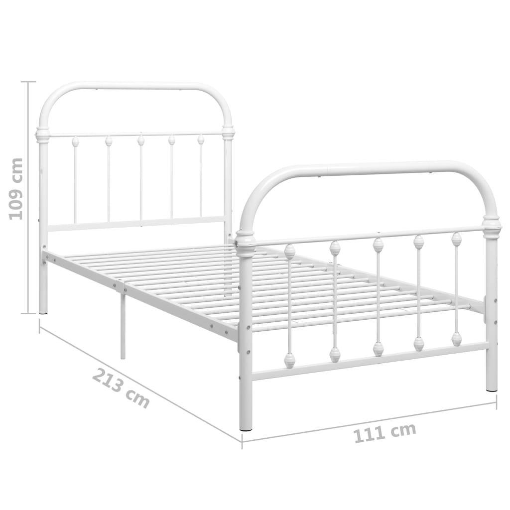 Giroletto Bianco in Metallo 100x200 cm | homemem39