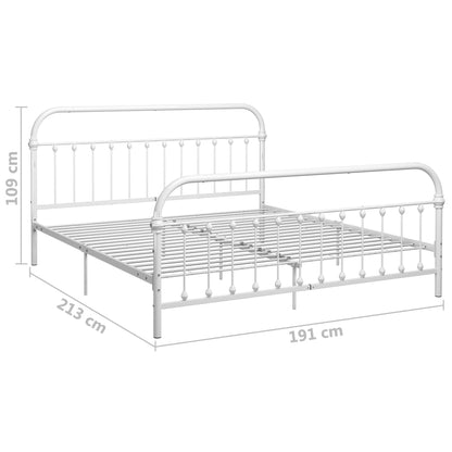 Giroletto Bianco in Metallo 180x200 cm | homemem39