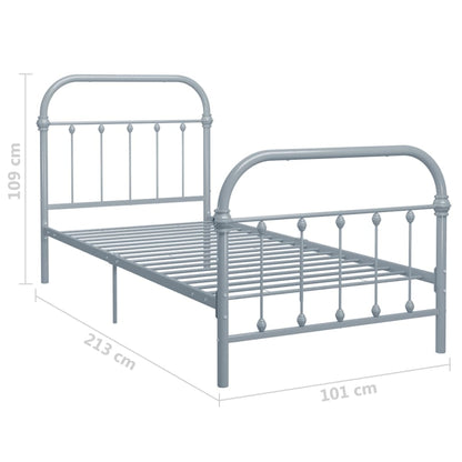 Giroletto Grigio in Metallo 90x200 cm | homemem39