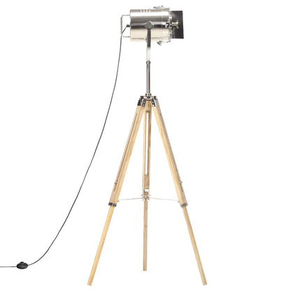Lampada da Terra a Treppiede Legno Massello di Mango 140 cm