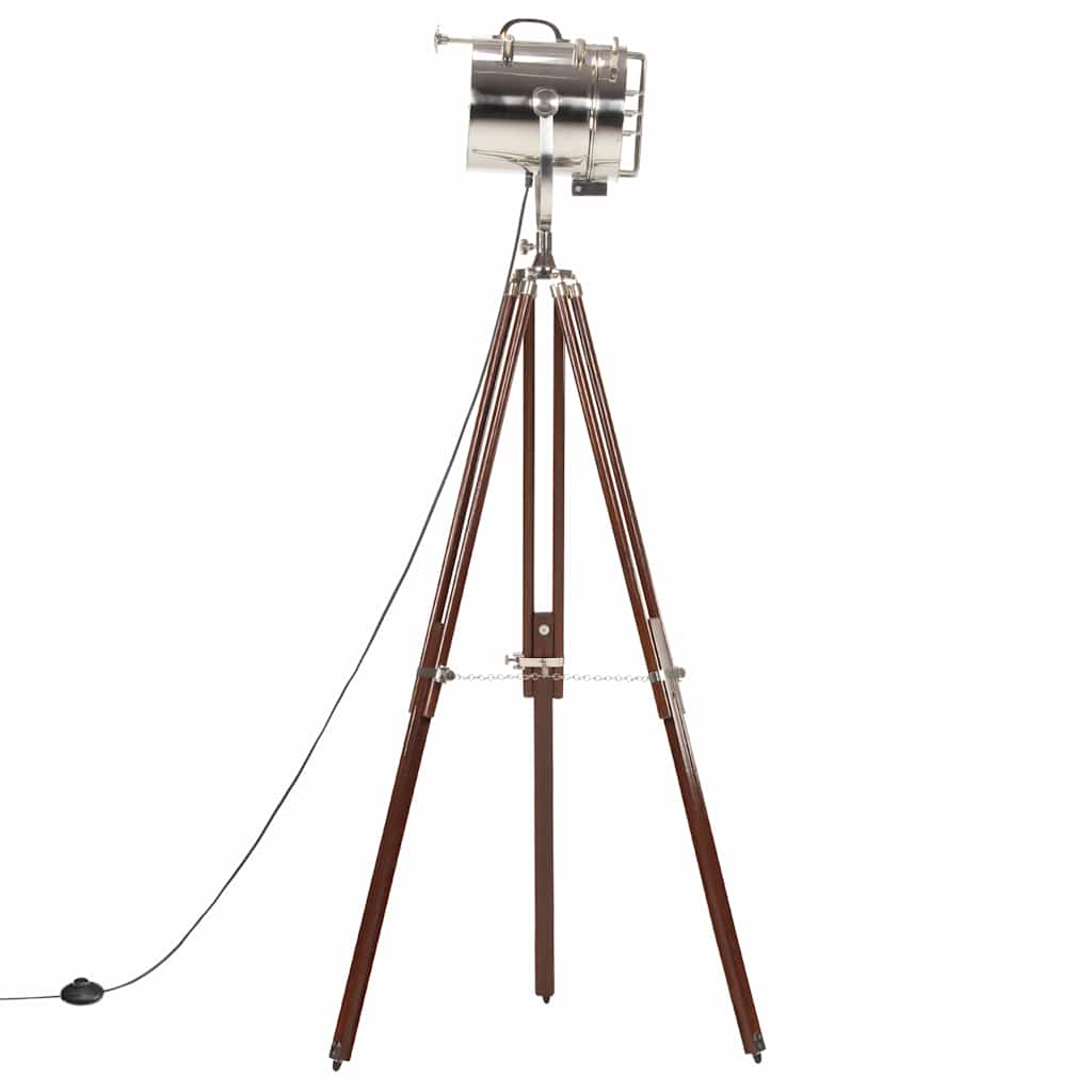 Lampada da Terra a Treppiede Legno Massello di Mango 180 cm