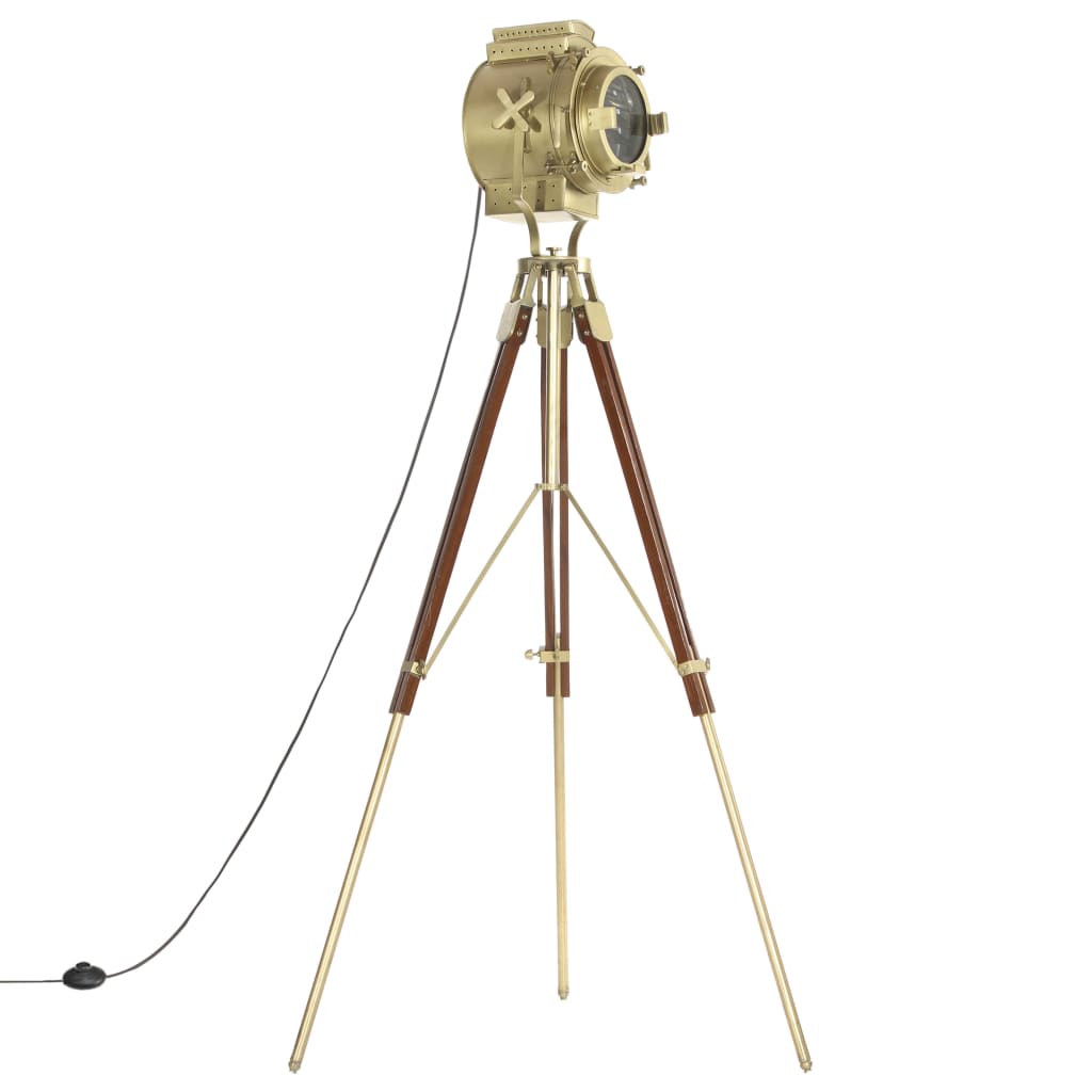 Lampada da Terra a Treppiede Legno Massello di Mango 193 cm | homemem39