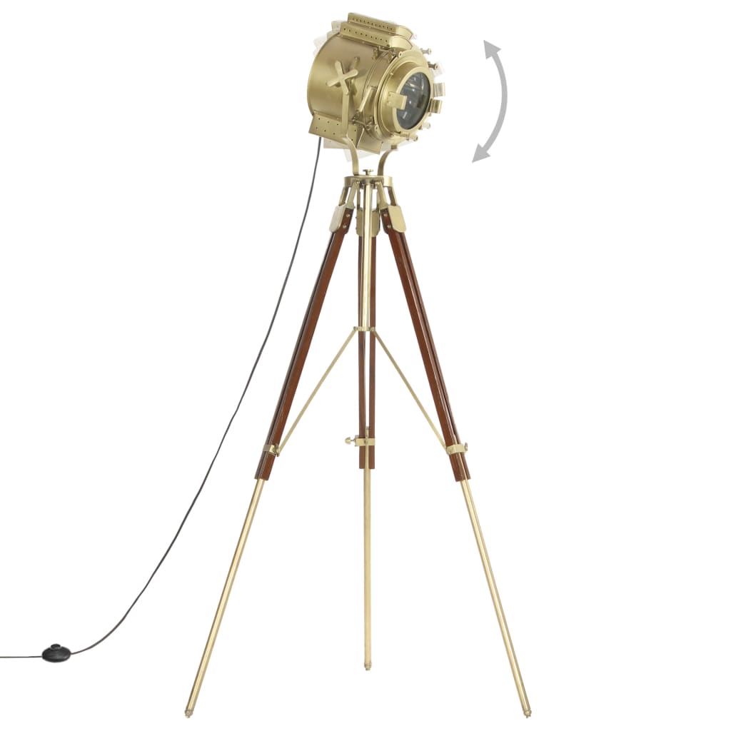 Lampada da Terra a Treppiede Legno Massello di Mango 193 cm | homemem39