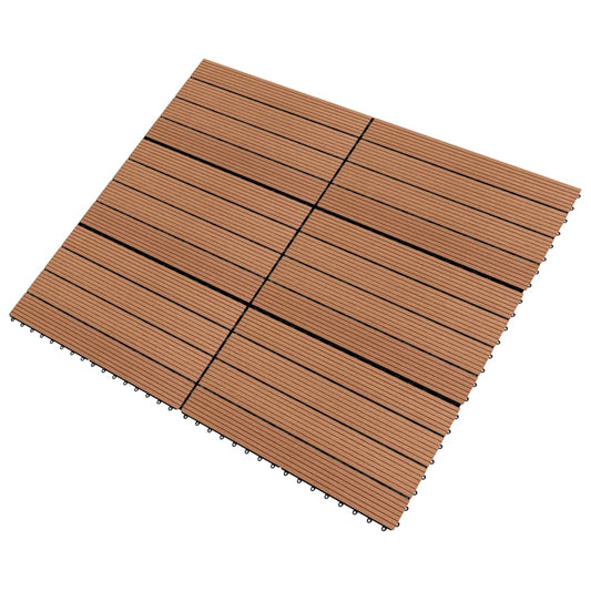 Pannelli in WPC 60x30 cm 6 pz 1m² Marrone - homemem39
