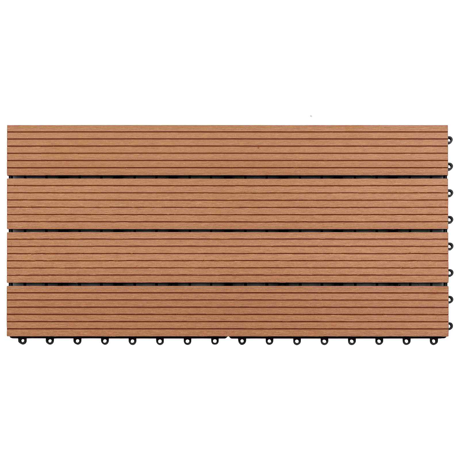 Piastrella per Decking 6 pcs Marrone 60 x 30 cm WPC | homemem39