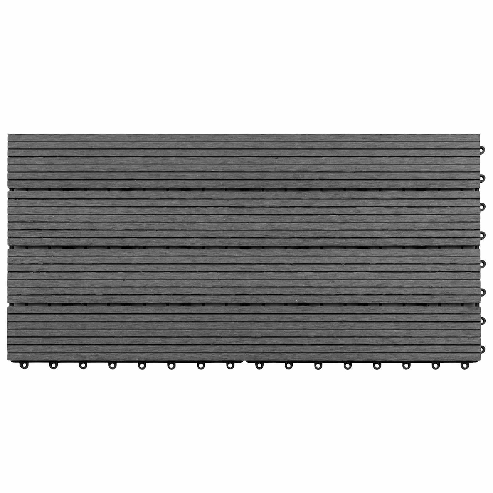 Piastrella per Decking 6 pcs Grigio 60 x 30 cm WPC | homemem39