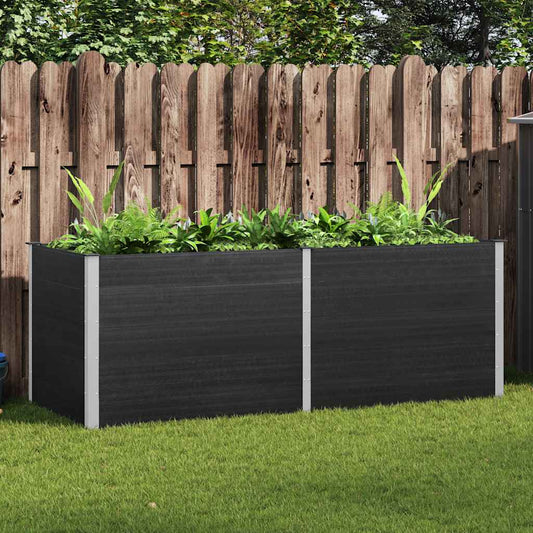 Letto Rialzato da Giardino 250x100x91 cm in WPC Grigio - homemem39