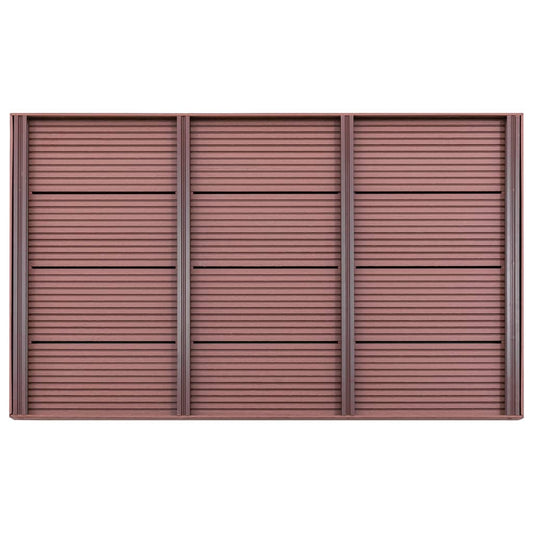 Pedana per Doccia Solare Marrone 101x63x5,5 cm in WPC