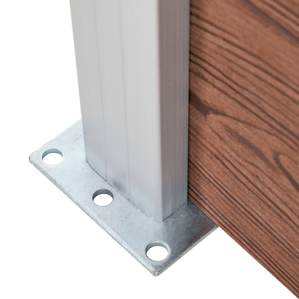 Pannello di Recinzione in WPC 175x186 cm Marrone - homemem39