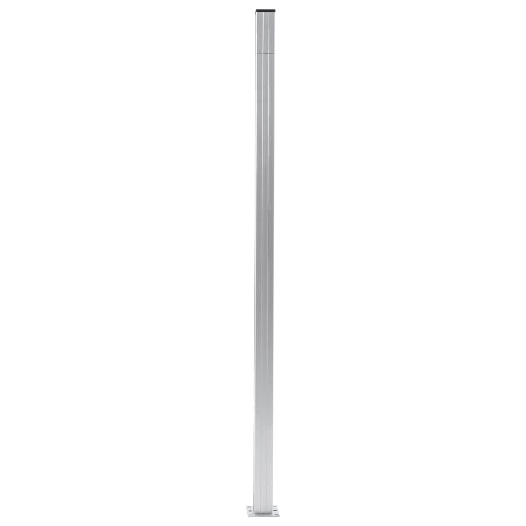 Pali per Recinzione 3 pz in Alluminio 185 cm