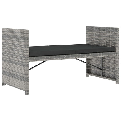 Set Divani da Giardino 5 pz con Cuscini in Polyrattan Grigio | homemem39