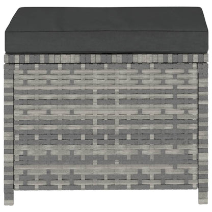 Set Divani da Giardino 5 pz con Cuscini in Polyrattan Grigio | homemem39