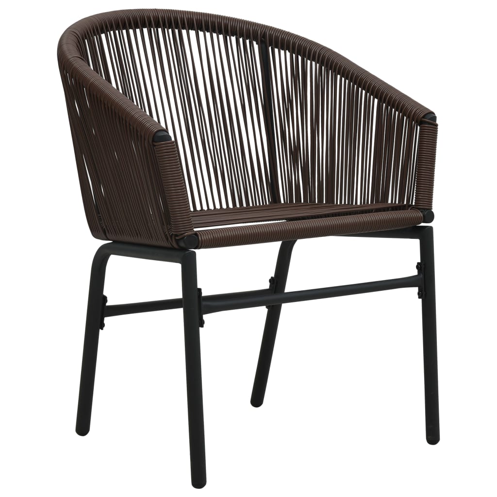 Sedie da Giardino 2 pz Marroni in Rattan PE | homemem39