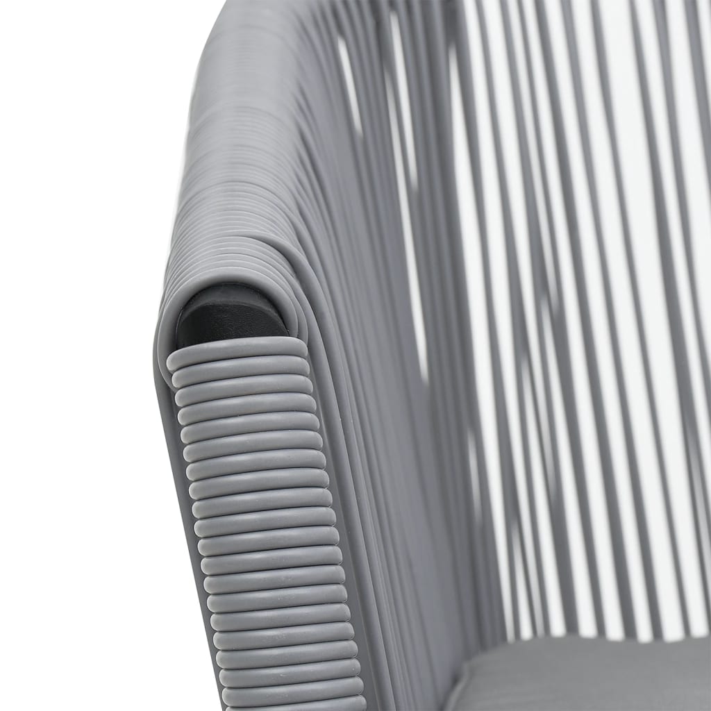 Sedie da Giardino 2 pz Antracite in Rattan PE - homemem39