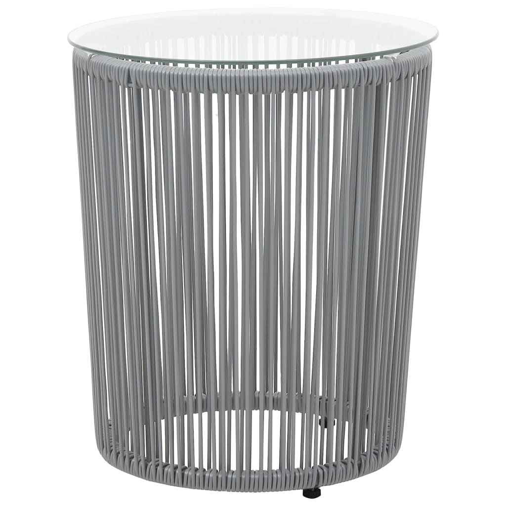 Set da Bistrot 3 pz con Cuscini in Polyrattan Grigio | homemem39