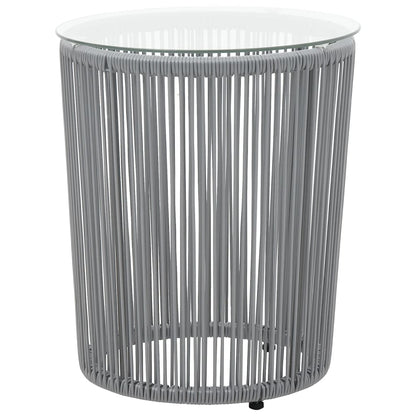 Set da Bistrot 3 pz con Cuscini in Polyrattan Grigio | homemem39