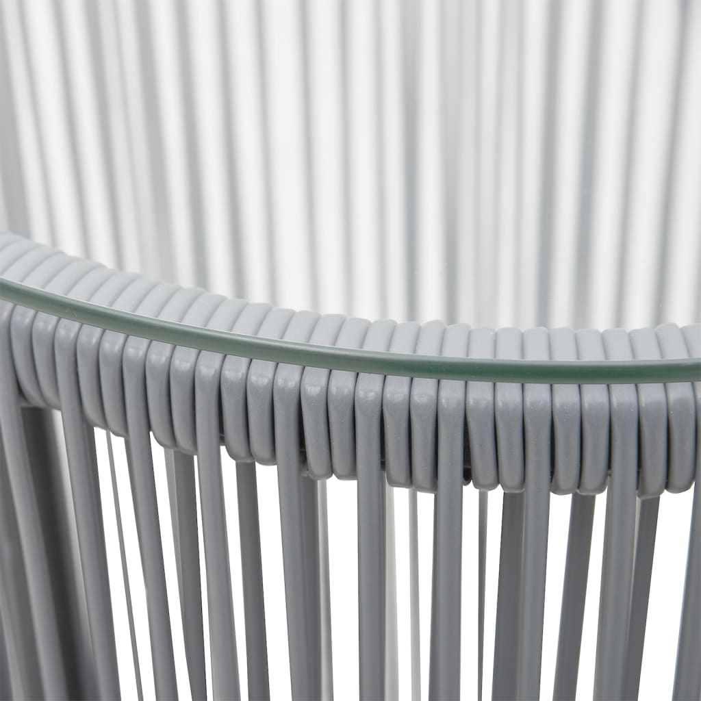 Set da Bistrot 3 pz con Cuscini in Polyrattan Grigio | homemem39