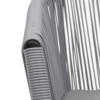 Set da Bistrot 3 pz con Cuscini in Polyrattan Grigio | homemem39