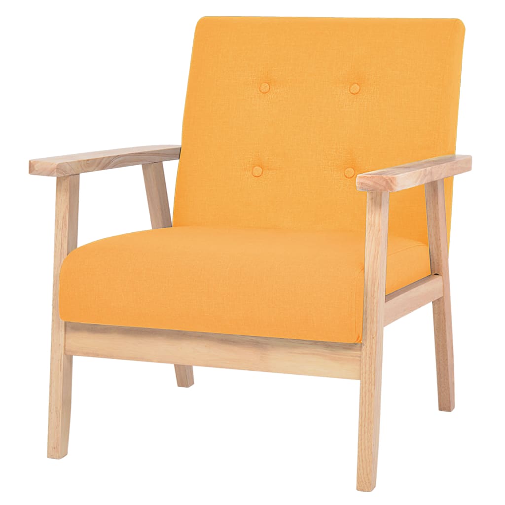 Set di Divani 3 pz in Tessuto Giallo | homemem39