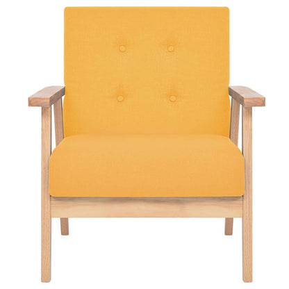 Set di Divani 3 pz in Tessuto Giallo | homemem39