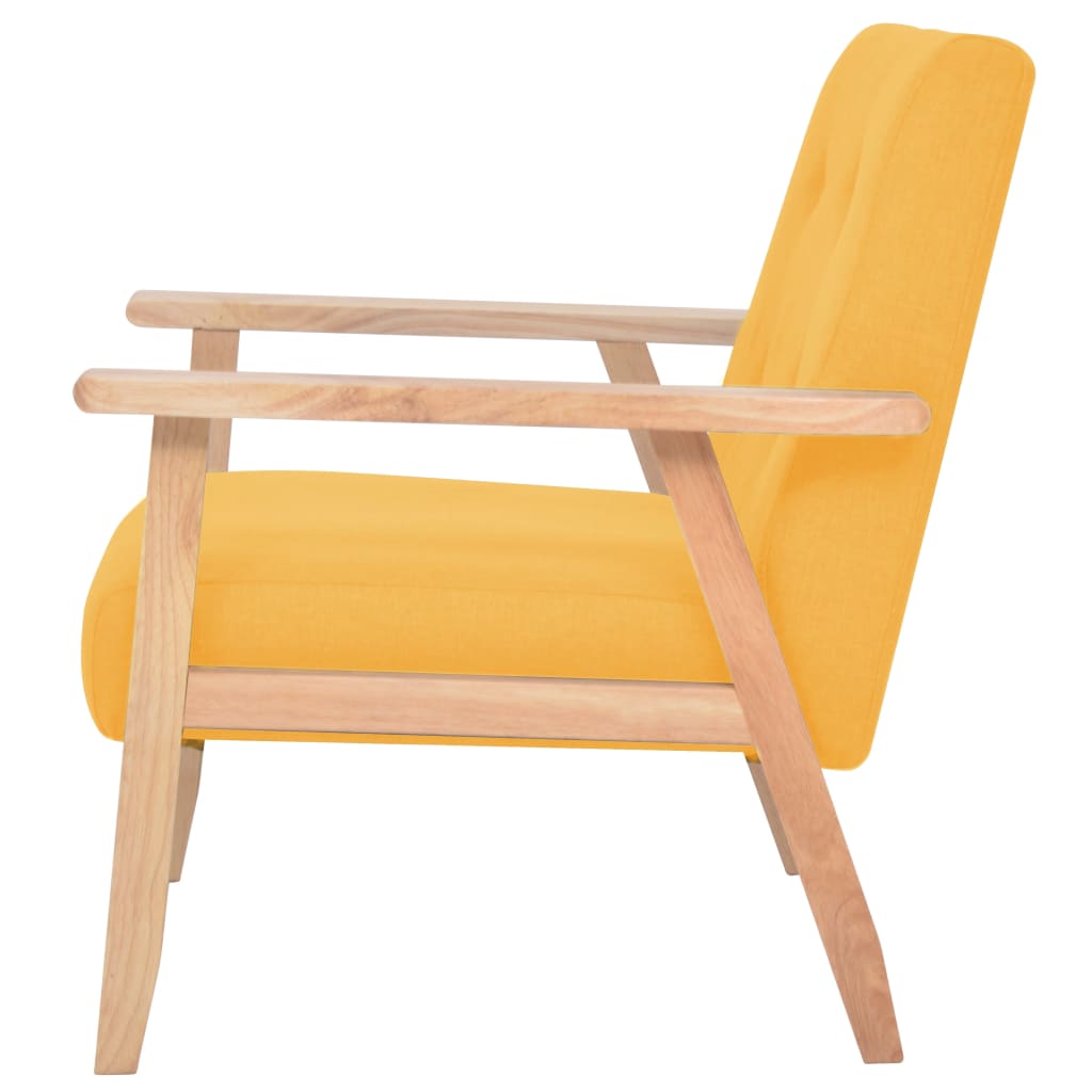 Set di Divani 3 pz in Tessuto Giallo | homemem39