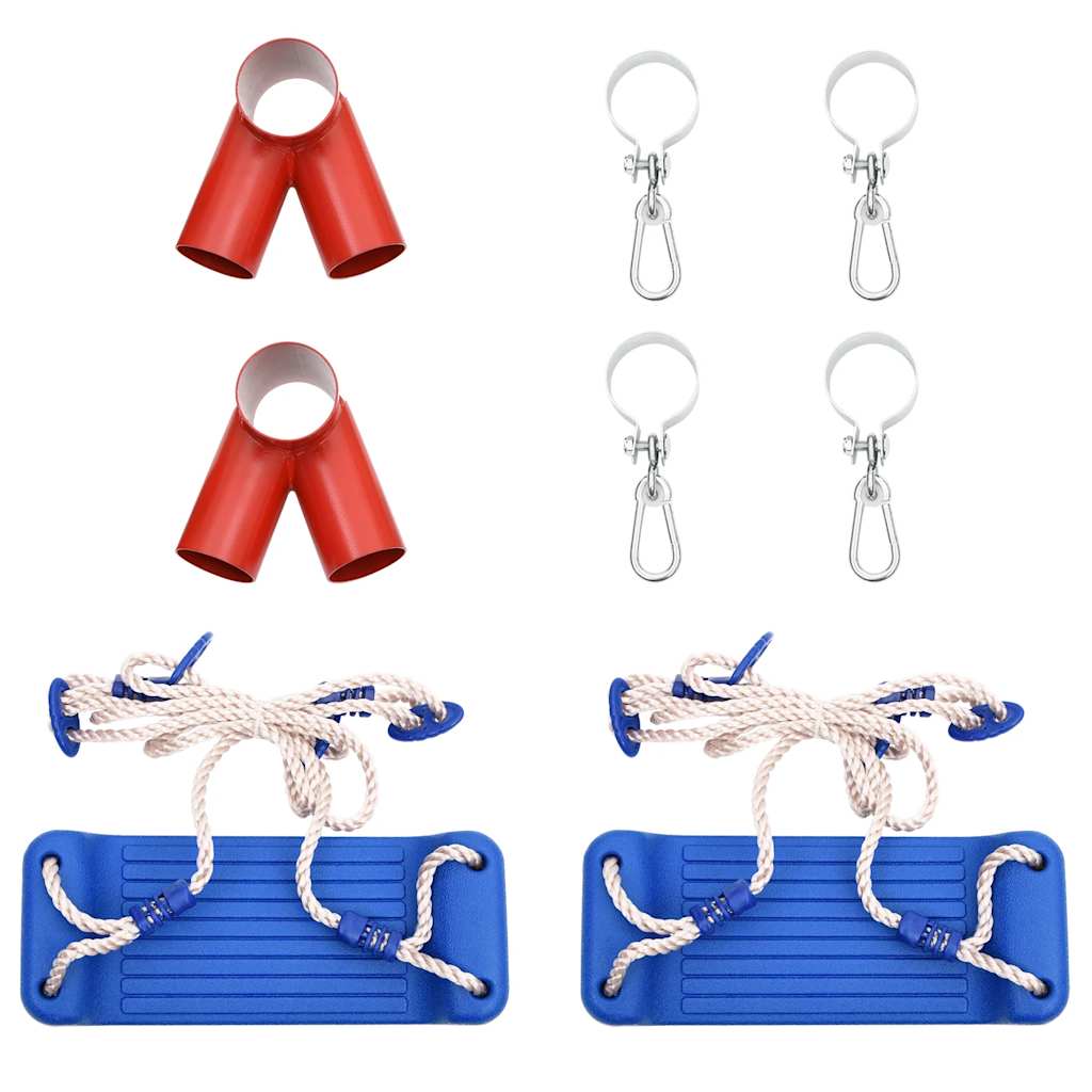 Seggiolini per Altalena con Corde 2 pz Blu 38x16 cm Polietilene | homemem39