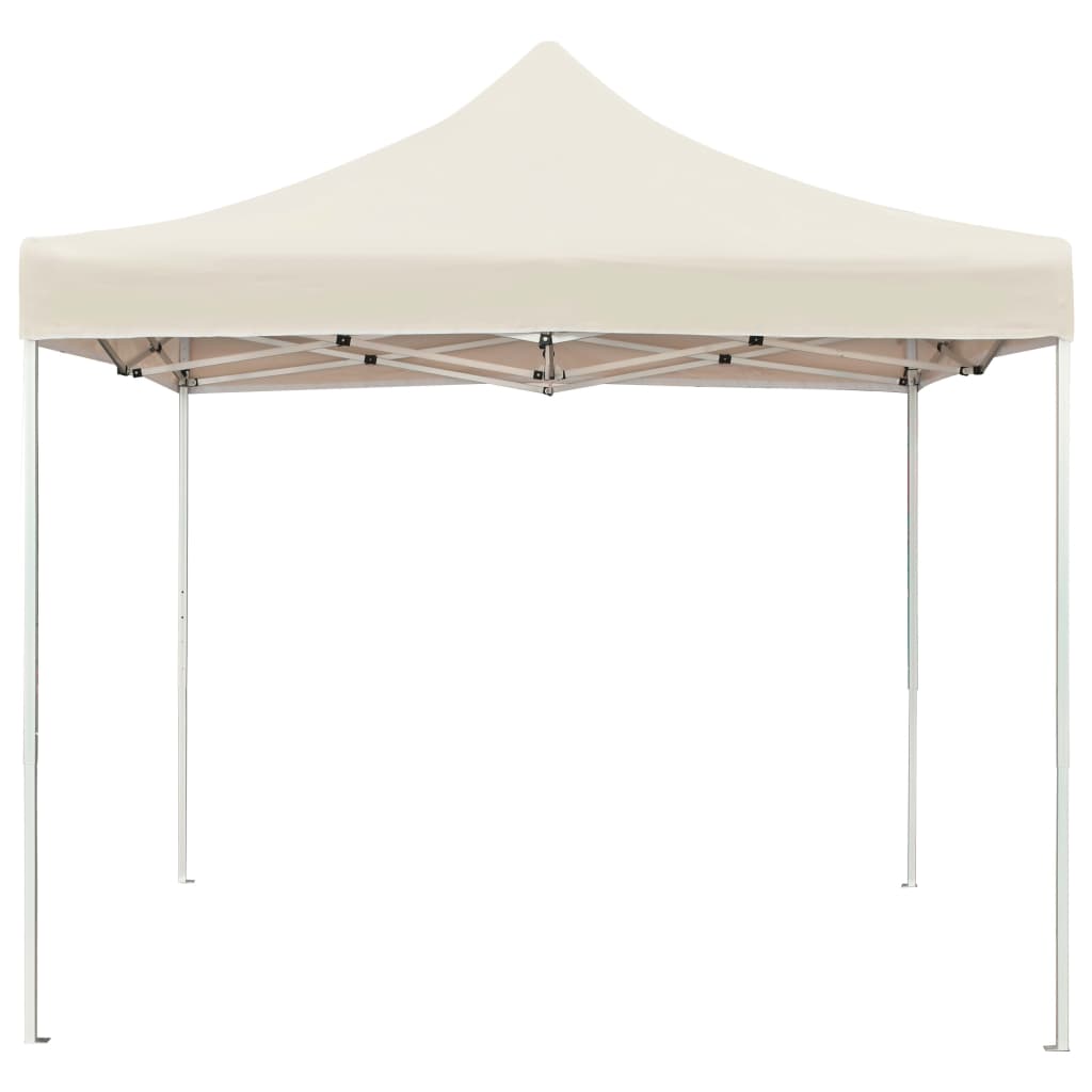 Gazebo Professionale Pieghevole Alluminio 2x2 m Crema - homemem39