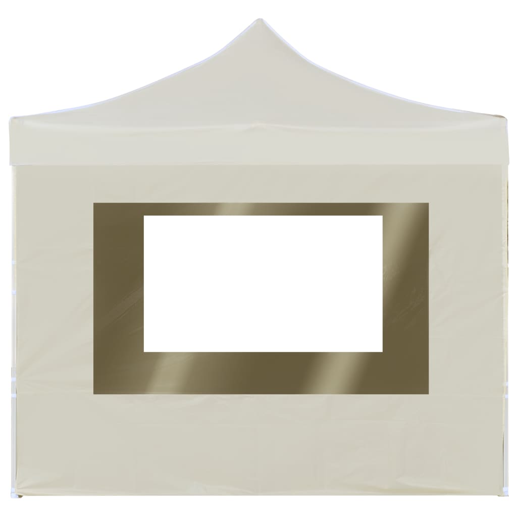 Gazebo Professionale Pieghevole Alluminio con Pareti 2x2m Crema - homemem39