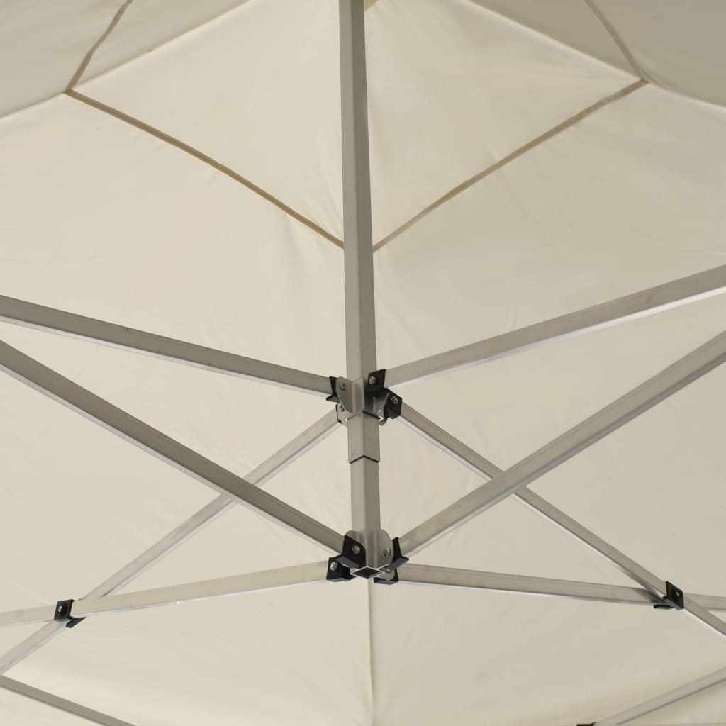 Gazebo Professionale Pieghevole Alluminio con Pareti 2x2m Crema - homemem39