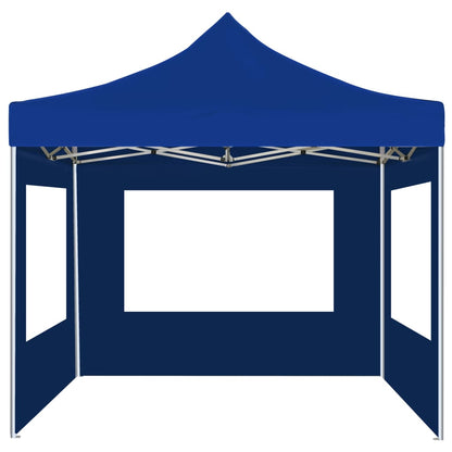 Gazebo Professionale Pieghevole Alluminio con Pareti 2x2m Blu | homemem39