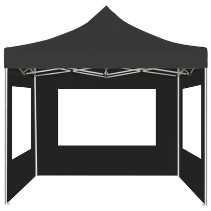 Gazebo Pieghevole con Pareti Alluminio 2x2 m Antracite - homemem39