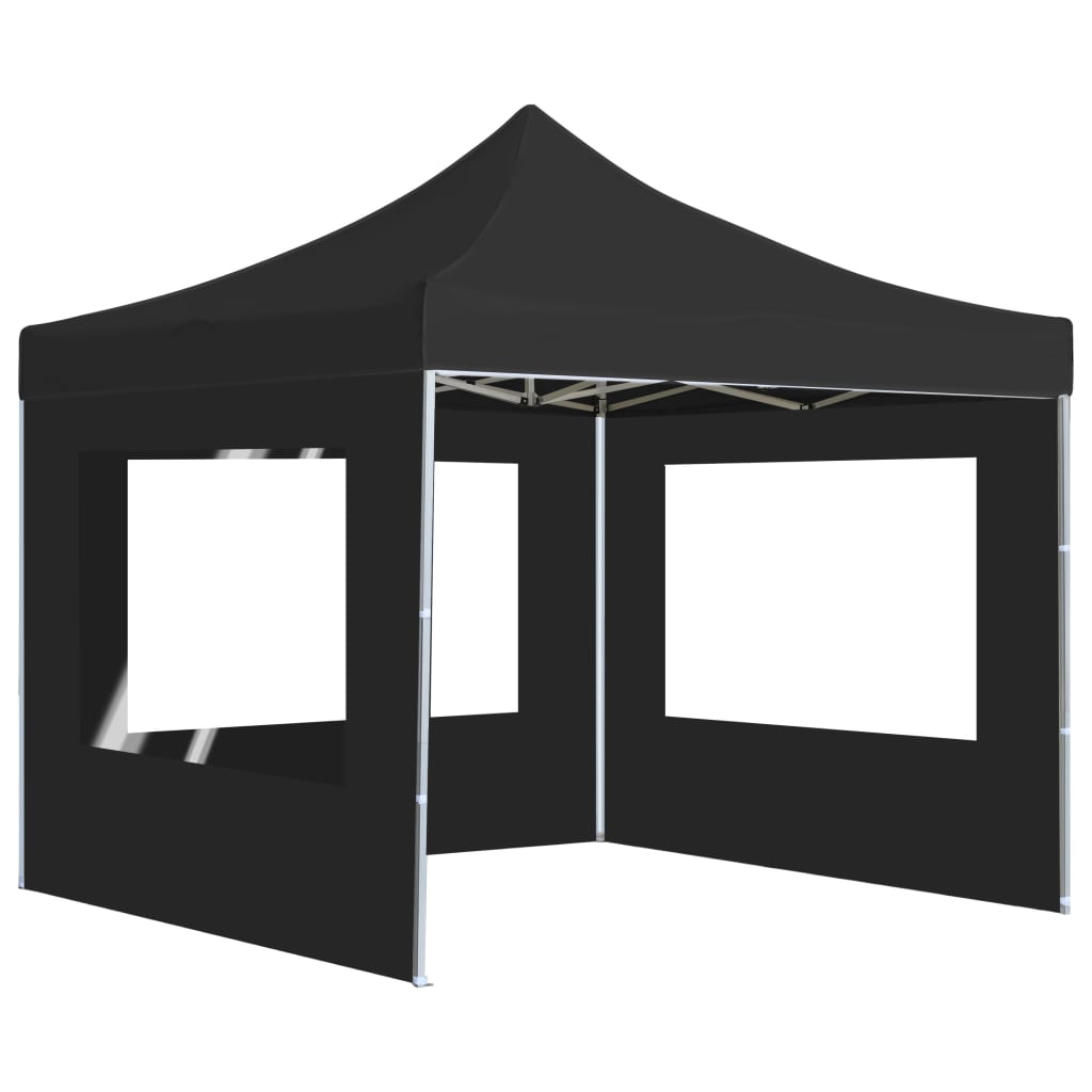 Gazebo Pieghevole con Pareti Alluminio 2x2 m Antracite - homemem39