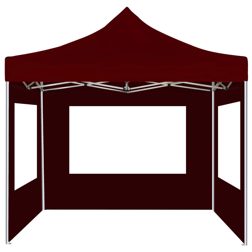 Gazebo Professionale Pieghevole Alluminio con Pareti 2x2m Bordò - homemem39