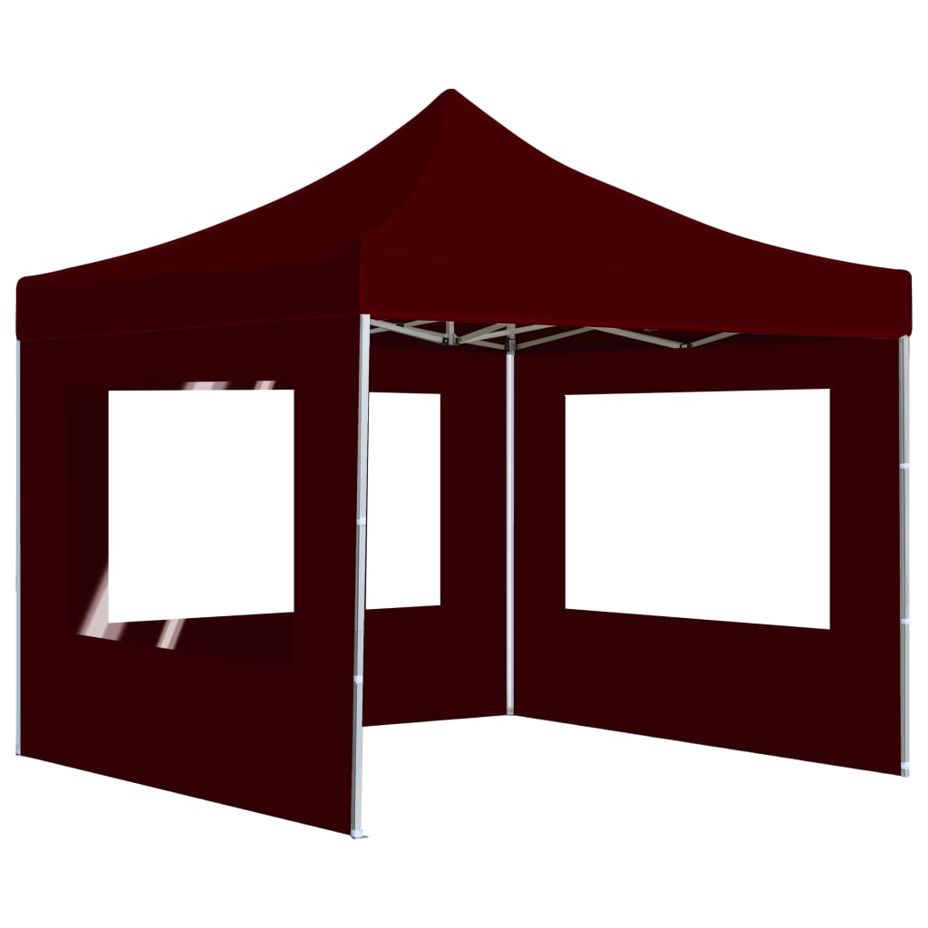Gazebo Professionale Pieghevole Alluminio con Pareti 2x2m Bordò - homemem39