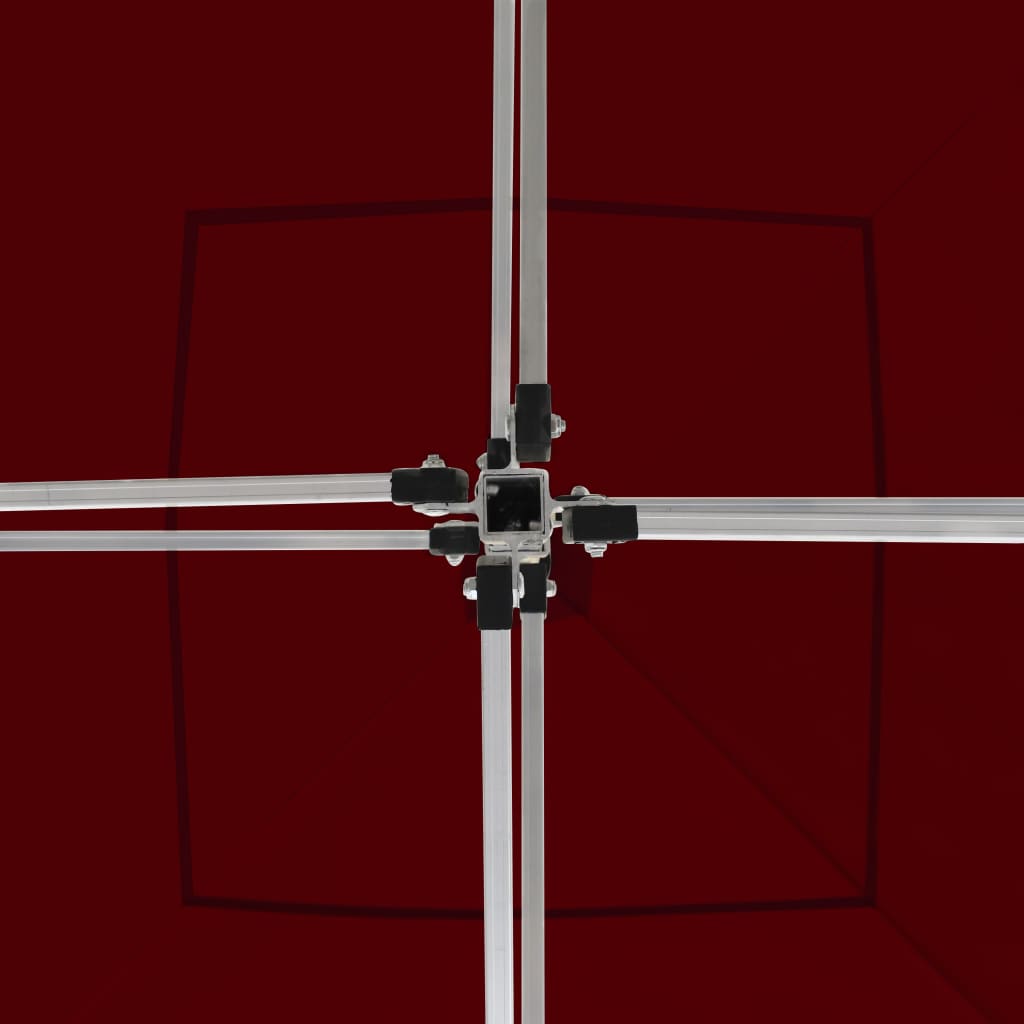 Gazebo Professionale Pieghevole Alluminio con Pareti 2x2m Bordò - homemem39