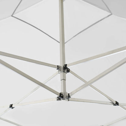 Gazebo Pieghevole con Pareti Alluminio 2x2 m Bianco - homemem39