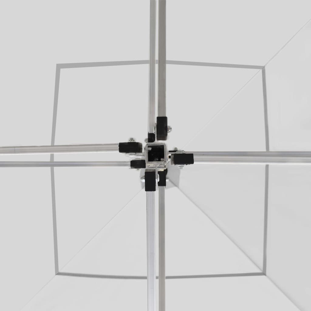 Gazebo Pieghevole con Pareti Alluminio 2x2 m Bianco | homemem39