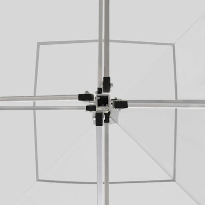 Gazebo Pieghevole con Pareti Alluminio 2x2 m Bianco | homemem39