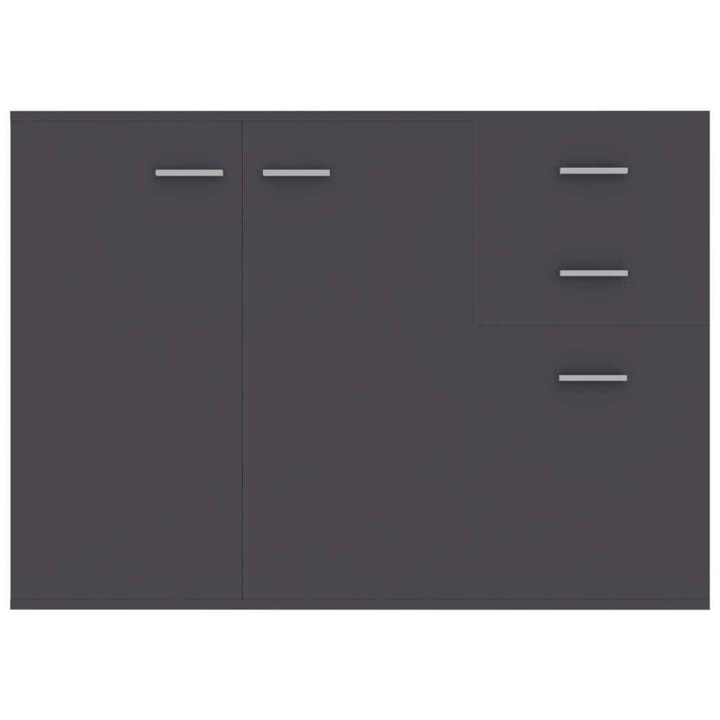 Credenza Grigia 105x30x75 cm in Legno Multistrato - homemem39