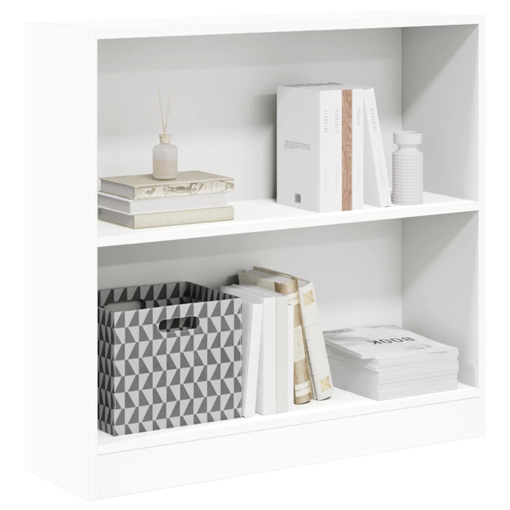 Libreria Bianca 80x24x75 cm in Legno Multistrato | homemem39