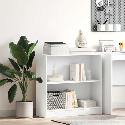 Libreria Bianca 80x24x75 cm in Legno Multistrato | homemem39