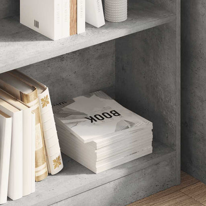Libreria Grigio Cemento 80x24x75 cm in Legno Multistrato | homemem39