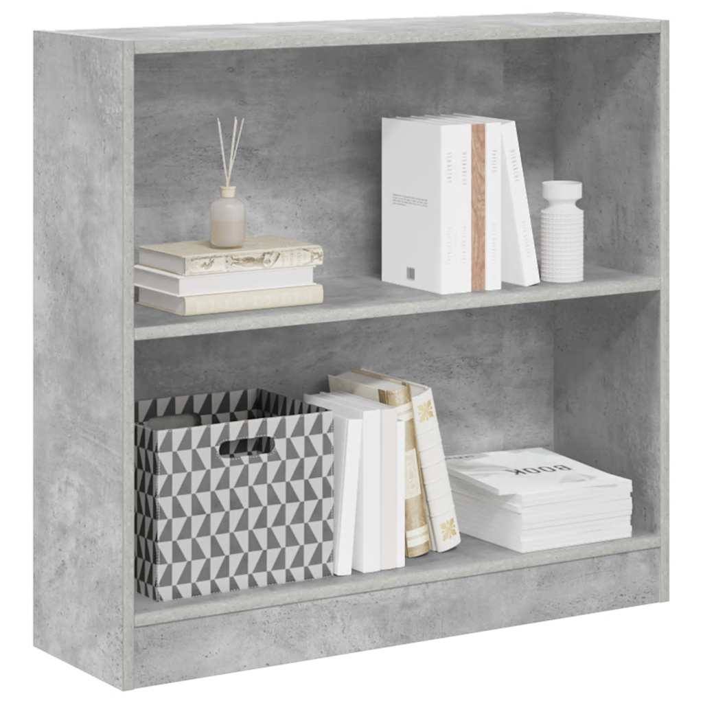 Libreria Grigio Cemento 80x24x75 cm in Legno Multistrato | homemem39